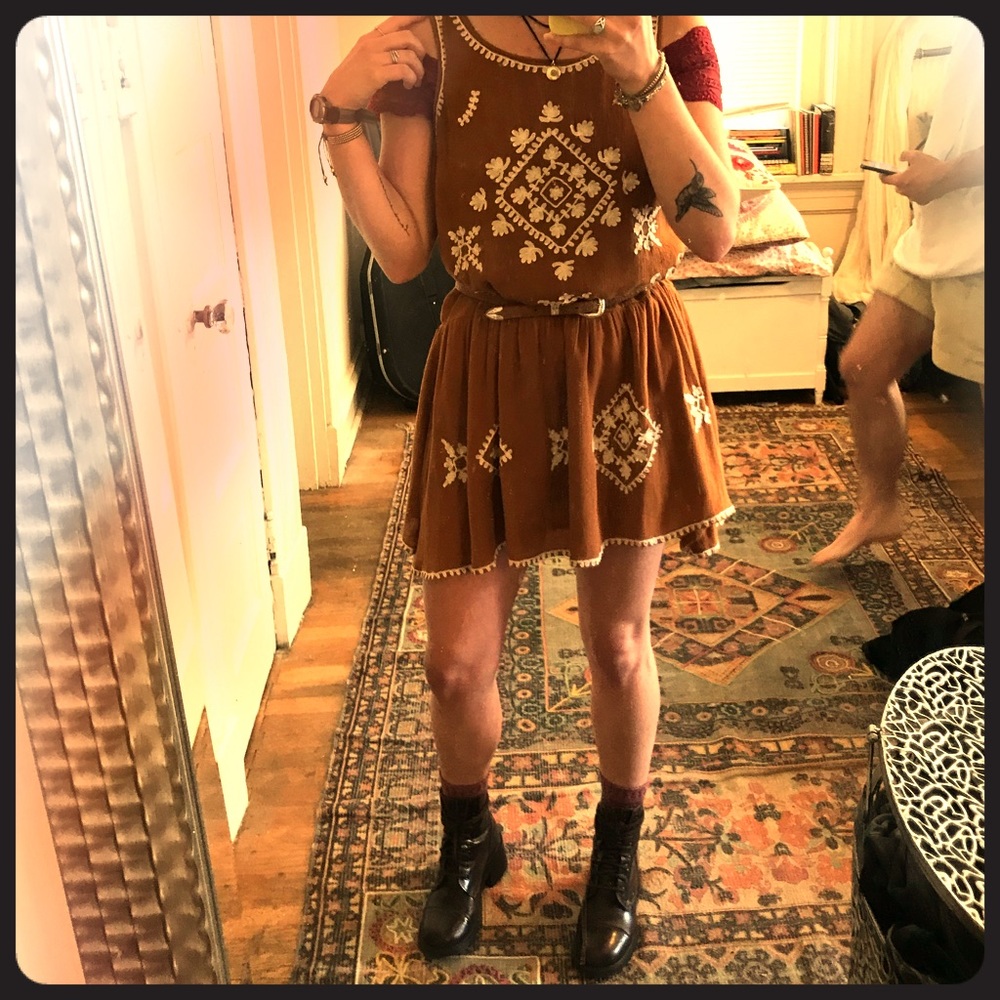 Embroidered Fall Dress